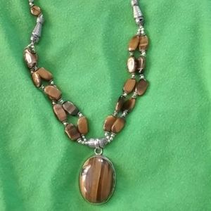 GENUINE   TIGER- EYE NECKLACE